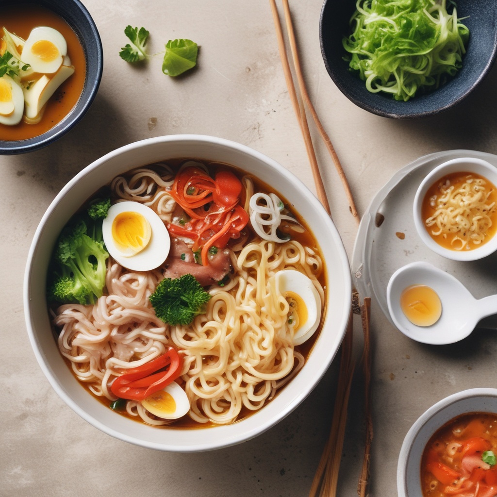 Delicious ramen bowl